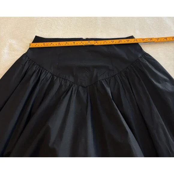 Anthropologie Maeve Drop Waist A Line Maxi Skirt Sz 2 Black